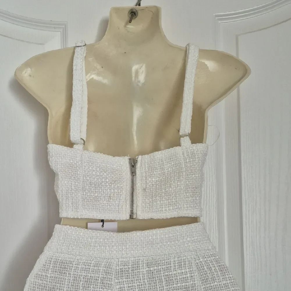 Showpo White Textured Two-Piece Set - Picture 7 of 16